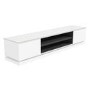Large White Gloss TV Stand with LED Lighting - Evoque