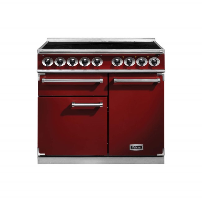 Falcon 100140 - 1000 Deluxe 100cm Electric Range Cooker With Induction Hob - Cherry Red