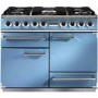 Falcon 80590 - 1092 Deluxe 110cm Dual Fuel Range Cooker - China Blue And Nickel - Gloss Pan Stands