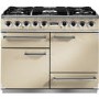 Falcon 69150 - 1092 Deluxe 110cm Dual Fuel Range Cooker - Cream And Chrome - Gloss Pan Stands