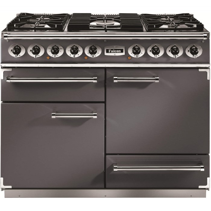 Falcon 10224 1092 Deluxe 110cm Dual Fuel Range Cooker Slate Matt