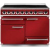 Falcon 87060 - 1092 Deluxe 110cm Electric Range Cooker With Induction Hob - Cherry Red And Nickel