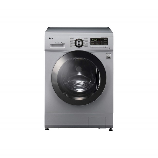 LG F1296TDA5 6 Motion Direct Drive 8kg 1200rpm Silver Freestanding Washing Machine