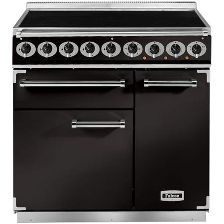 Falcon Deluxe 90cm Electric Range Cooker with Induction Hob - Black