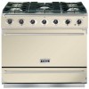 Falcon 87390 - 900S Dividable Single Oven 90cm Dual Fuel Range Cooker - Cream And Chrome - Gloss Stands