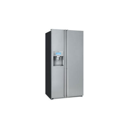 Smeg FA55PCIL3 American Fridge Freezer With Ice And Water Dispenser - Fully Clad Stainless Steel