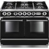 Falcon 79920 Continental 1092 110cm Dual Fuel Range Cooker - Black And Chrome - Gloss Pan Stands