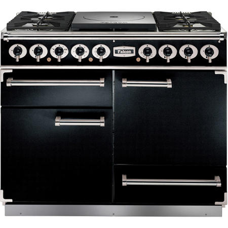 Falcon 81050 - 1092 - 110cm Dual Fuel Range Cooker - Black And Brass