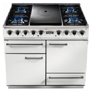 Falcon 85420 - 1092 - 110cm Dual Fuel Range Cooker - White And Nickel