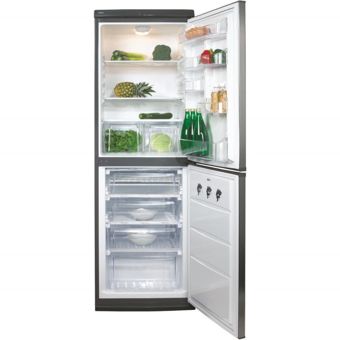 CDA FF851SC Silver 5050 Freestanding Fridge Freezer Appliances Direct