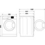 Refurbished Whirlpool 6th sense FFWDD1074269BSVUK Freestanding 10/7KG 1400 Spin Washer Dryer White