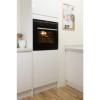 Indesit FIM33KABK Fanned Electric Built In Single Oven With Programmable Timer In Black