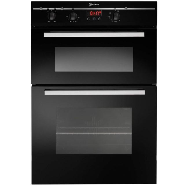 GRADE A1 - Indesit FIMD23BKS Electric Built-in Double Oven - Black