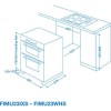 Indesit FIMU23BKS Electric Built-under Double Oven - Black