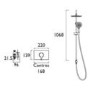 GRADE A1 - Bristan Flute Concealed Thermostatic Mixer Shower with Slide Rail & Handset