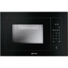 Smeg FME120N Linea Built In Microwave Oven With Grill - Black