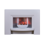 Suncrest White Electric Fireplace Suite with Glowing Pebble Bowl - Stockeld