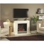 Be Modern 38" White Freestanding Electric Fireplace Suite - Colby