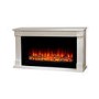 White and Black Freestanding Wide Electric Fireplace Suite - Suncrest Bradbury