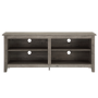 Foster Grey Wooden TV Unit with Open Shelves - TV's up to 60"