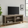 Foster Grey Wooden TV Unit with Open Shelves - TV's up to 60"