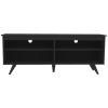 Foster Black Wooden TV Unit with Open Shelves - TV&#39;s up to 60&quot;
