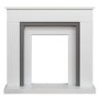 Adam White and Grey Freestanding Fireplace Surround Only 39" - Milan