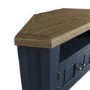 Navy Solid Oak Corner TV Stand with Storage - TV's up to 43" - Pegasus