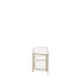 Small Gold Glass TV Stand with Shelves - TV's up to 50" - Hudson