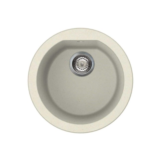 Reginox FOX-ROUND-C 1.0 Round Bowl Regi-Granite Composite Sink Granitetek Cream