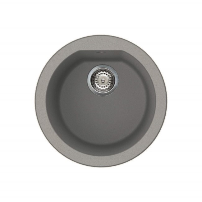 Reginox FOX-ROUND-TT 1.0 Round Bowl Regi-Granite Composite Sink Metaltek Titanium Grey