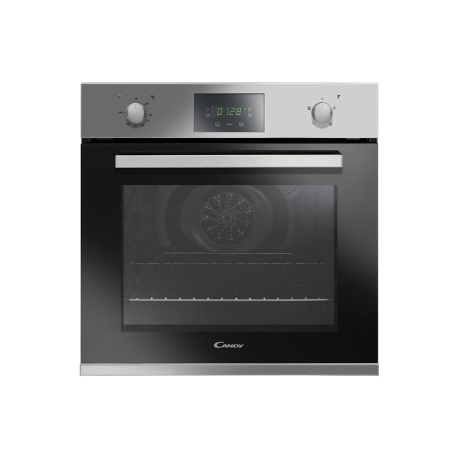 Candy FPE409/6X Plan Light 65L Single Fan Oven With Touch Control Programmer - Stainless Steel