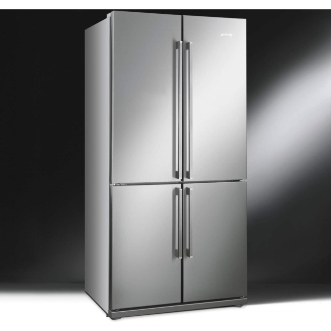 Smeg FQ60XP Stainless Steel 4-Door American Fridge Freezer With Convertible Compartment