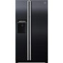 GRADE A2 - Daewoo FRAX22D3B Side-by-side American Fridge Freezer With Frameless Ice And Water Dispenser Black