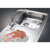 Single Bowl Inset Chrome Stainless Steel Kitchen Sink with Left Hand Drainer - Franke Galassia