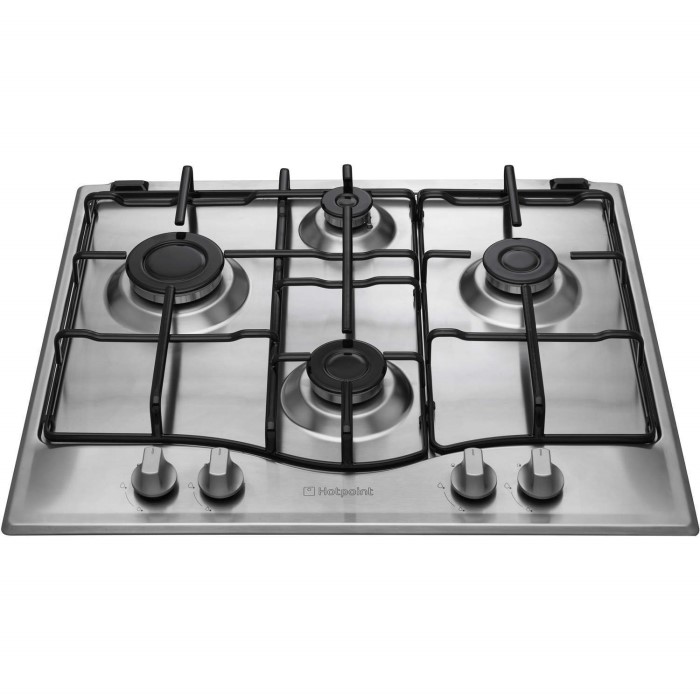 Hotpoint GC640IX Four Burner 60cm Gas Hob Stainless Steel Appliances Direct