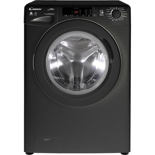 Candy GCSW496TBB 9kg Wash 6kg Dry Freestanding Washer Dryer - Black