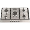 Montpellier GH91X 86cm Five Burner Gas Hob - Stainless Steel With Cast Iron Pan Supports