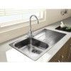 Single Bowl Inset Stainless Steel Kitchen Sink with Reversible Drainer - Rangemaster Glendale