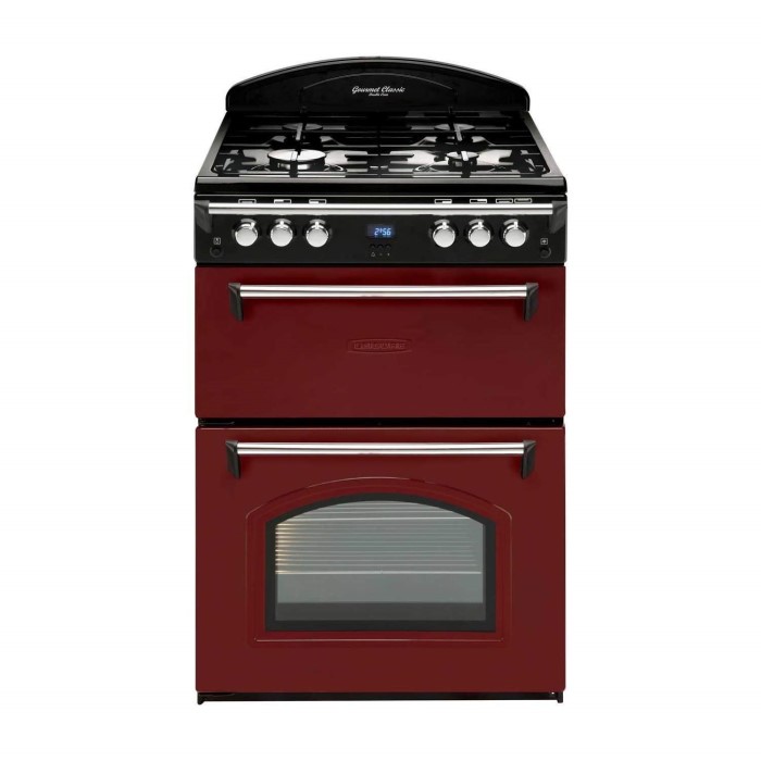 Leisure GRB6GVR Heritage Double Oven 60cm Gas Cooker Red Appliances