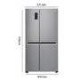 GRADE A2 - LG GSM760PZXZ Four Door American Style Refrigerator - Stainless Steel