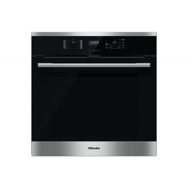 Miele H2561BP EasyControl 7 Function Electric Built-in Single Oven With Pyrolytic Cleaning CleanSteel