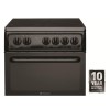 GRADE A1 - Hotpoint HAE51KS 50cm Wide Double Cavity Electric Cooker With Ceramic Hob Black