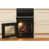 GRADE A1 - Hotpoint HAE51KS 50cm Wide Double Cavity Electric Cooker With Ceramic Hob Black