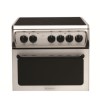 Hotpoint HAE51XS 50cm Wide Stainless Steel Double Cavity Electric Cooker With Ceramic Hob
