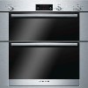 BOSCH HBM13B550B Exxcel Hot Air Electric Built-in Double Multi-function Oven in Brushed Steel