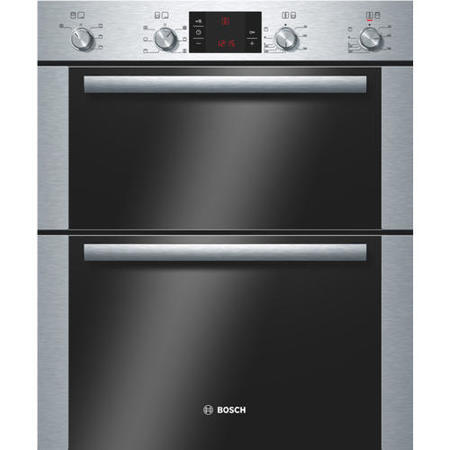 BOSCH HBN43B250B Classixx Electric Built Under Double Hot Air Oven - Brushed Steel