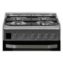 Hotpoint 50cm Double Cavity Gas Cooker with Lid - Stainless Steel