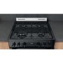 Hotpoint 60cm Double Oven Gas Cooker with Lid - Black