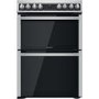 Refurbished Hotpoint HDM67V8D2CX 60cm Double Fan Oven Electric Cooker Stainless Steel